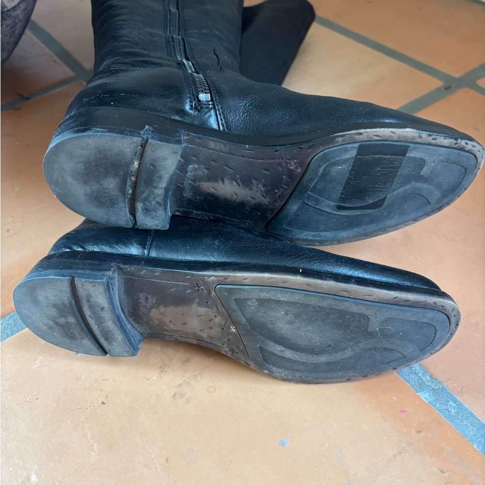Franco Sarto hand finished leather black Riding Boots size 9 - Picture 4 of 5